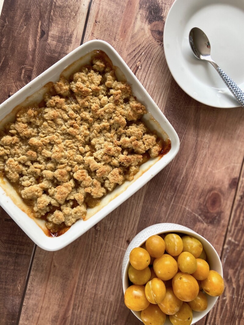 Crumble aux mirabelles Stephopoloc